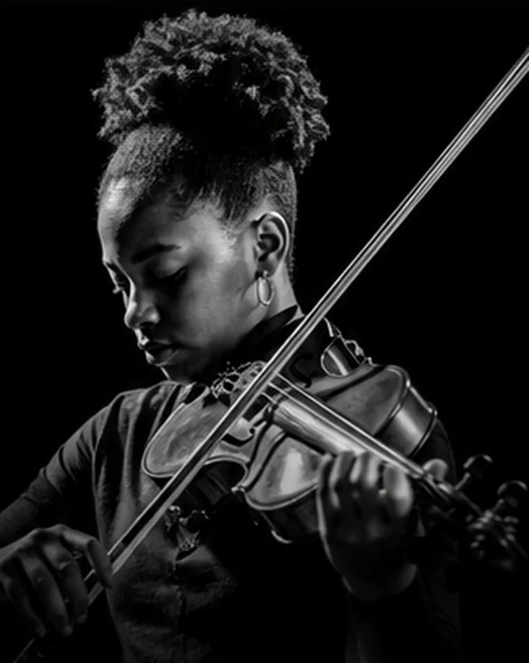 Young violinist representing youth arts as civic infrastructure