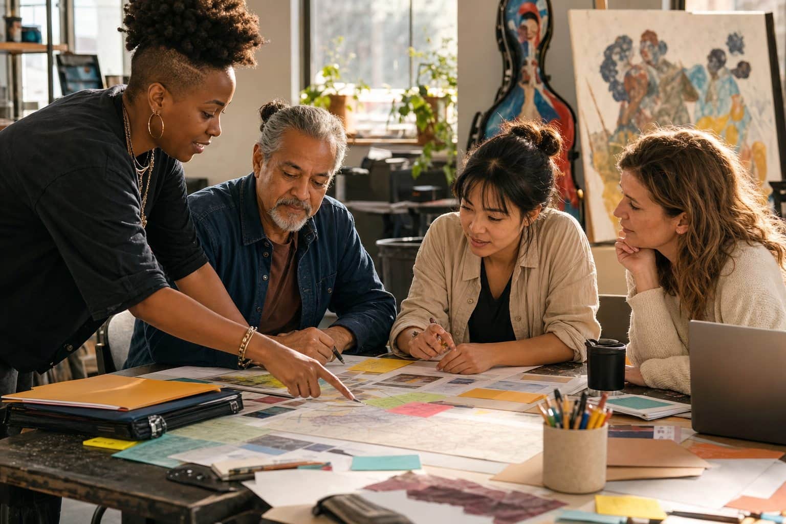 Diverse collaborators planning ways to support youth arts infrastructure